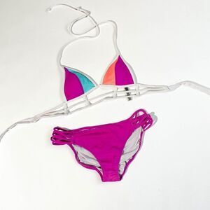 Victoria’s Secret PINK 2 piece color block bikini